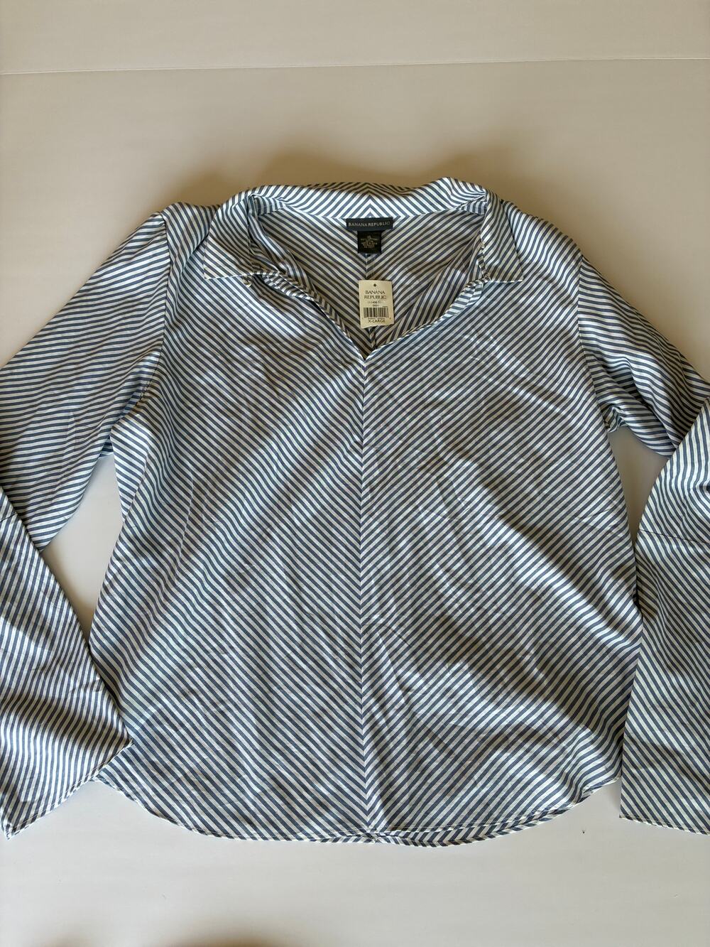 Banana Republic Long Sleeve Top XL NWT Fisherman Preppy
